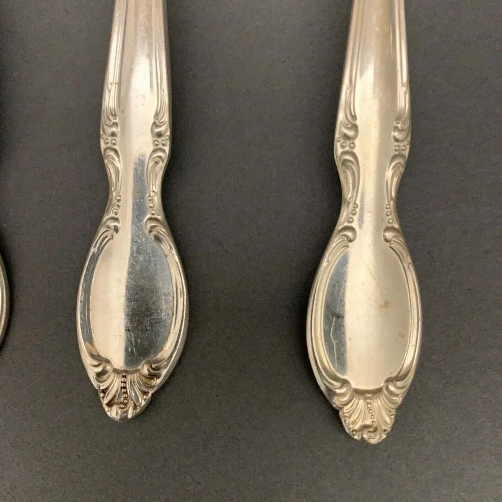 Wm Rogers International Silver Precious Mirror Silverplate 6 7/8 Spoons Lot of 8